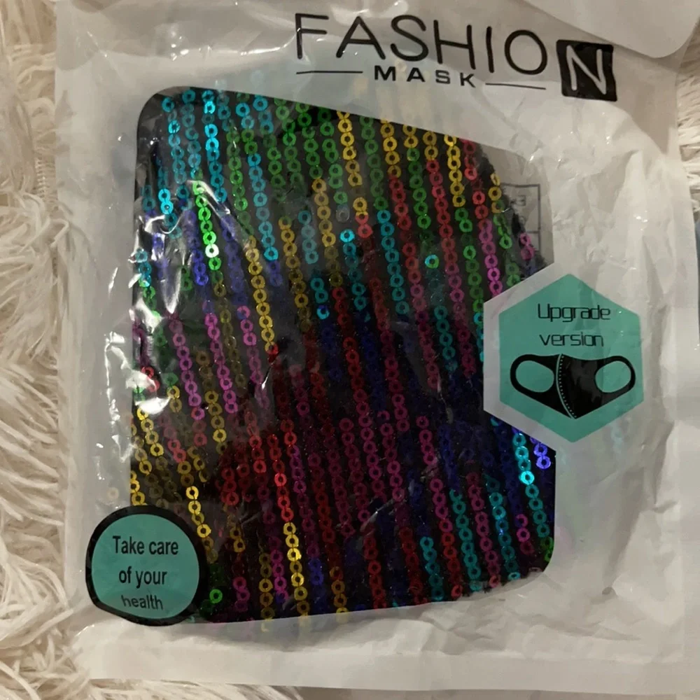 New set/3 sparkly sequin face masks